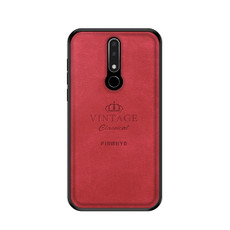 PINWUYO Shockproof Waterproof Full Coverage PC + TPU + Skin Protective Case for Nokia X3 / 3.1 Plus (Red)