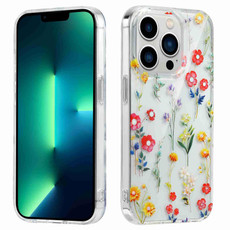 For iPhone 13 Pro Electroplated Symphony Phone Case(Miscellaneous Flowers)