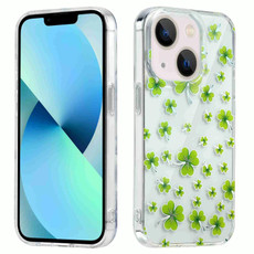 For iPhone 13 Electroplated Symphony Phone Case(Four-leaf-clover)