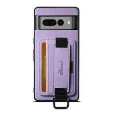 For Google Pixel 6a Suteni H13 Litchi Leather Wrist Strap Wallet Back Phone Case(Purple) For Google Pixel 6a Suteni H13 Litchi Leather Wrist Strap Wallet Back Phone Case(Purple)