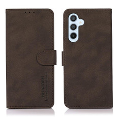 For Samsung Galaxy A55 5G KHAZNEH Matte Texture Leather Phone Case(Brown) For Samsung Galaxy A55 5G KHAZNEH Matte Texture Leather Phone Case(Brown)