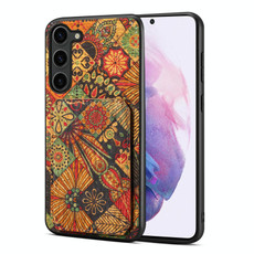 For Samsung Galaxy S21+ 5G Dual Card Slot Holder Phone Case(Autumn Yellow)