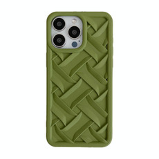 For iPhone 13 Pro 3D Weave TPU Phone Case(Green)