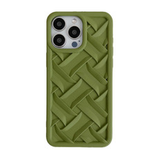 For iPhone 14 3D Weave TPU Phone Case(Green)