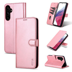 For Samsung Galaxy A35 5G AZNS Skin Feel Calf Texture Flip Leather Phone Case(Rose Gold)