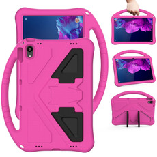 For Lenovo Tab P11 / J606F EVA Flat Anti Falling Protective Case Shell with Holder(Rose Red)