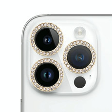 9H Point Drill Camera Lens Protector Ring For iPhone 15 Pro Max / 15 Pro(Gold)