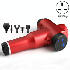 Muscles Relax Massager Portable Fitness Equipment Fascia Gun, Specification: 6232 32 Gears Red(UK Plug)