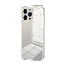 For iPhone 14 Pro Max Transparent Plating Fine Hole Phone Case(Transparent)
