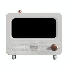 USB White Noise Simulation Flame Fire Furnace Aromatherapy Machine Indoor Large Spray Measurement Humidifier(White)