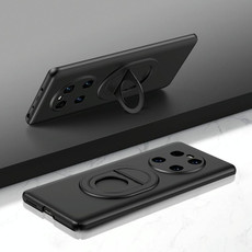 For Huawei Mate 40 Magsafe Hidden Fold Holder Full Coverage Shockproof Phone Case(Black)