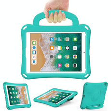 For iPad 9.7 2017/2018 / Air 2 / Air Handle Football Shaped EVA Shockproof Tablet Case(Mint  Green)