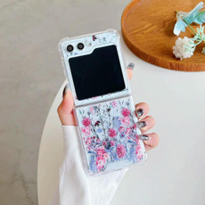 For Samsung Galaxy  Z Flip4 Spring Garden Epoxy TPU Phone Case(F02 Spring Garden)
