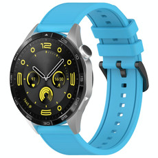 For Garmin Forerunner 265 22mm Textured Silicone Solid Color Watch Band(Sky Blue)