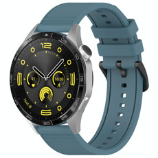 For Huawei Watch GT4 46mm 22mm Textured Silicone Solid Color Watch Band(Rock Cyan)