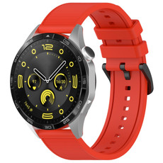 For Huawei Watch GT3 46mm 22mm Textured Silicone Solid Color Watch Band(Red)
