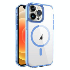 For iPhone 12 / 12 Pro 2.5mm MagSafe Acrylic Hybrid TPU Phone Case(Sky Blue)