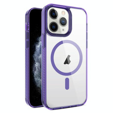 For iPhone 11 Pro Max 2.5mm MagSafe Acrylic Hybrid TPU Phone Case(Deep Purple)