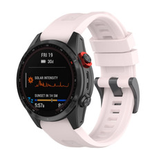 For Garmin Descent G1 / G1 Solar Solid Color Black Buckle Silicone Quick Release Watch Band(Pink) For Garmin Descent G1 / G1 Solar Solid Color Black Buckle Silicone Quick Release Watch Band(Pink)