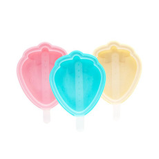 3 in 1 Summer Silicone Popsicle Mold Ice Cream Mold DIY Mold Set(Strawberry Shape)