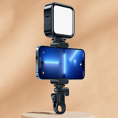 Portable Phone Desktop Live Fill Light Mini Pocket Light Shooting Camera Fill Lamp, Style: RGB Full Color With Hot Boots+Clip