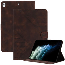 For iPad 10.2 2021 / 2020 / 2019 / 10.5 YX Small Butterfly Embossed Smart Leather Tablet Case(Coffee)