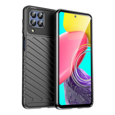 For Samsung Galaxy M53 Thunderbolt Shockproof TPU Phone Case(Black)