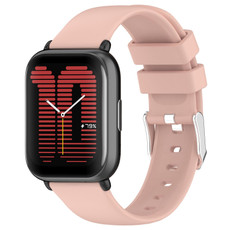 For Garmin Forerunner 645 20mm Smooth Solid Color Silicone Watch Band(Pink)