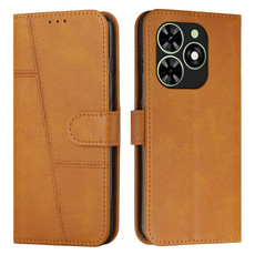For Infinix Smart 8 Stitching Calf Texture Buckle Leather Phone Case(Yellow)