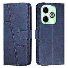 For Infinix Hot 40i Stitching Calf Texture Buckle Leather Phone Case(Blue)