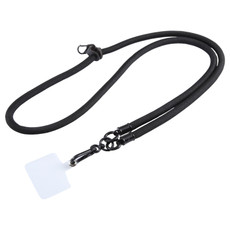 Universal Phone Solid Color Long Lanyard(Black)