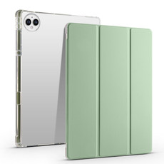 For Huawei MatePad Pro 13.2 2023 3-folding Transparent TPU Smart Leather Tablet Case(Matcha Green) For Huawei MatePad Pro 13.2 2023 3-folding Transparent TPU Smart Leather Tablet Case(Matcha Green)