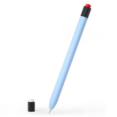 For Apple Pencil 1 Liquid Silicone Stylus Case(Blue)