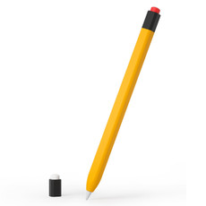 For Apple Pencil 1 Liquid Silicone Stylus Case(Yellow)