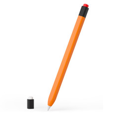 For Apple Pencil 1 Liquid Silicone Stylus Case(Orange)