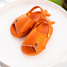 EVA Light Bottom Non-Slip Small Shark Slippers For Children, Size: 170(Orange)
