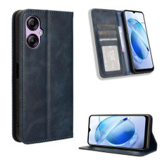 For BLU G53 Magnetic Buckle Retro Texture Leather Phone Case(Blue)