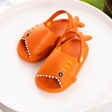 EVA Light Bottom Non-Slip Small Shark Slippers For Children, Size: 180(Orange)