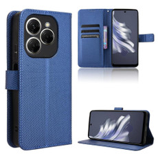 For Tecno Spark 20 Pro 4G Diamond Texture Leather Phone Case(Blue) For Tecno Spark 20 Pro 4G Diamond Texture Leather Phone Case(Blue)