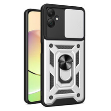 For Samsung Galaxy A05 Sliding Camera Cover Design TPU+PC Phone Case(Silver)