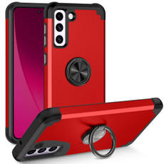 For Samsung Galaxy S21 FE 5G L2 Rotating Ring Holder Magnetic Phone Case(Red)
