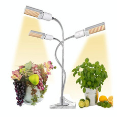 LED Plant Growth Full Spectral Fill Light E27 Clip Plant Lamp Indoor Corn Light, Without Power Adapter, Power: 3 Heads