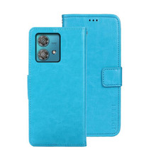 For Motorola Edge 40 Neo idewei Crazy Horse Texture Leather Phone Case(Sky Blue) For Motorola Edge 40 Neo idewei Crazy Horse Texture Leather Phone Case(Sky Blue)