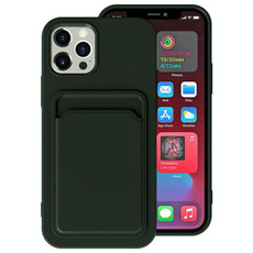 For iPhone 11 TPU + Flannel Lining Shockproof  Case with Card Slots (Green)