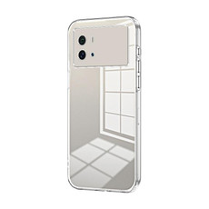For vivo iQOO 9 Transparent Plating Fine Hole Phone Case(Transparent)