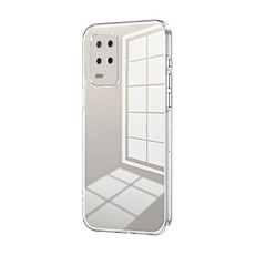 For Realme 8 5G Transparent Plating Fine Hole Phone Case(Transparent)