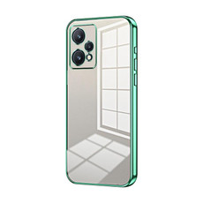 For Realme 9 Pro+ / Narzo 50 Pro Transparent Plating Fine Hole Phone Case(Green)