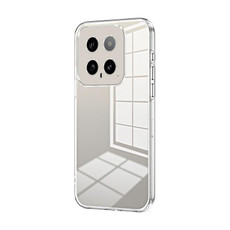 For Xiaomi 14 Transparent Plating Fine Hole Phone Case(Transparent)