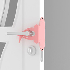 5 PCS Cartoon Bear Bedroom Door Mute Lock Closed Door Anti-collision Protection Cushion(Pink)