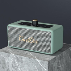 Oneder D3 Retro Leather Casing 30W Dual Units Wireless Bluetooth Speaker(Cyan)